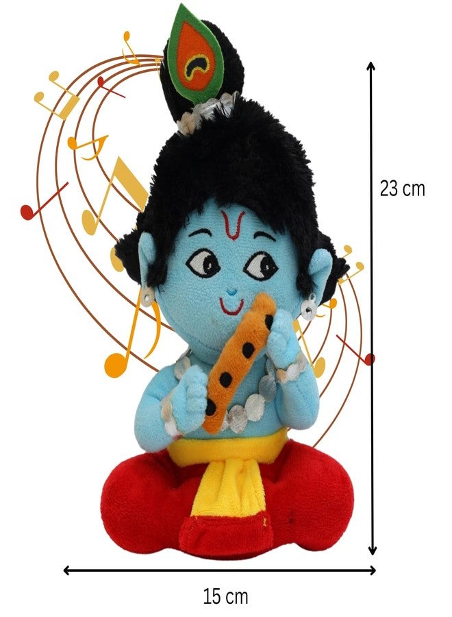 Panda's Box Mantra Chanting Baby Krishna | Interactive Musical Soft Stuffed Plush Toy | Non-Toxic, Safe| Best Birthday Gift for Newborn Kids (Boys, Girls) | Small - 23 Cm - Image 5